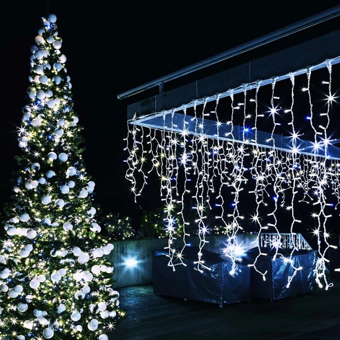 Светодиодная гирлянда ARD-EDGE-CLASSIC-2400x600-BLACK-88LED-STD BLUE (230V, 6W) (Ardecoled, IP65)