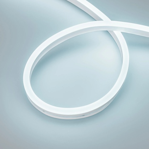 Лента светодиодная герметичная AURORA-PS-A120-16x8mm 24V White6000 (10 W/m, IP65, 2835, 5m) (Arlight, Силикон)