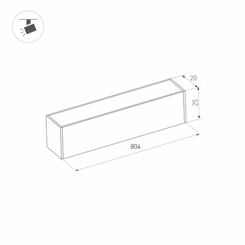 Светильник MAG-FLAT-25-L800-24W Day4000 (BK, 100 deg, 24V, DALI) (Arlight, IP20 Металл, 3 года)