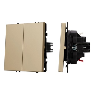 Механизм выключателя двухклавишный непроходной SWT-NOBE-MK02-SFPL-GD (230V, 10A) (Arlight, -)