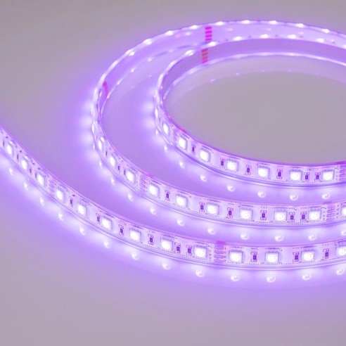 Лента светодиодная герметичная RTW-PU-B60-12.5mm 24V RGB (14.4 W/m, IP68, Wire 2m, 5m) (Arlight, -)