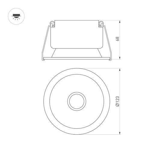 Светильник MS-HARBOR-R123-20W Day4000 (WH, 36 deg, 230V) (Arlight, IP20 Металл, 5 лет)