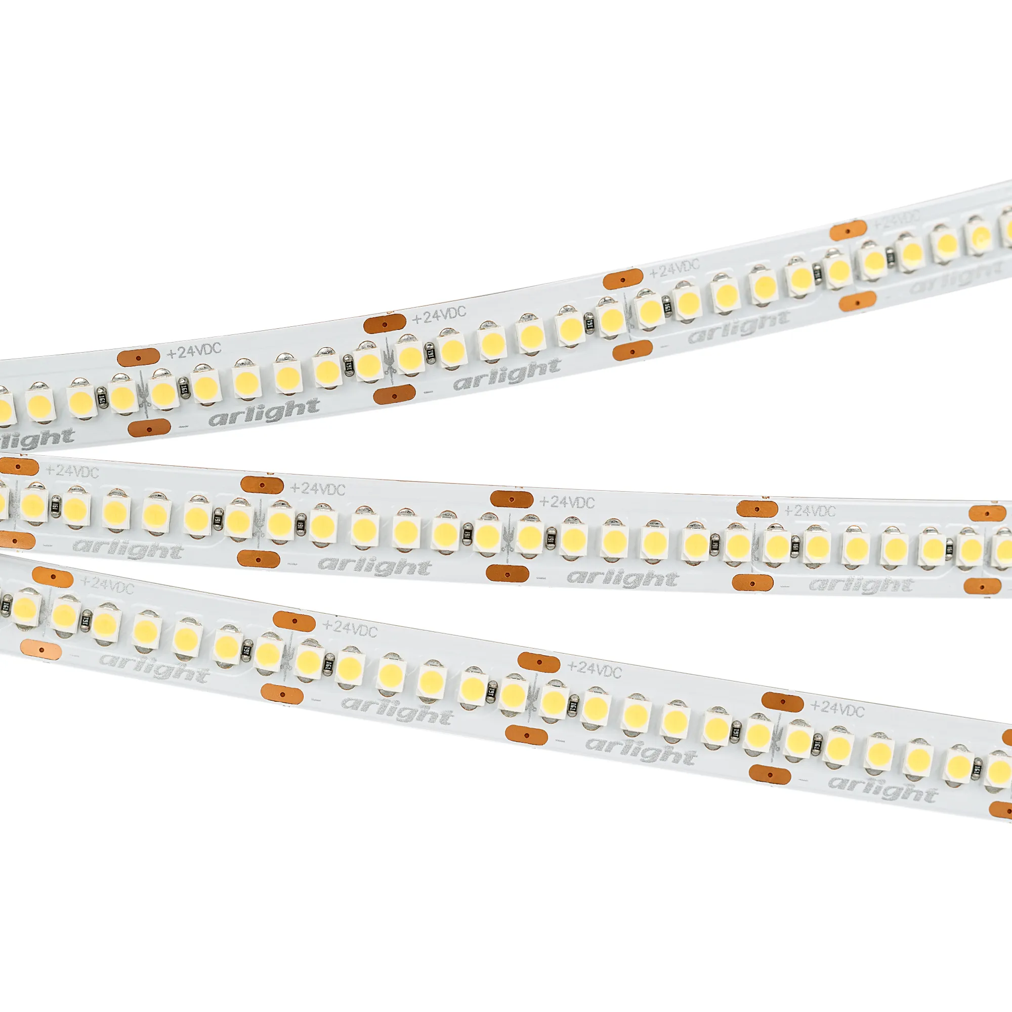 Лента светодиодная RT6-3528-240 24V Warm2400 4x (1200 LED) (Arlight, 19.2 Вт/м, IP20) - изображение товара