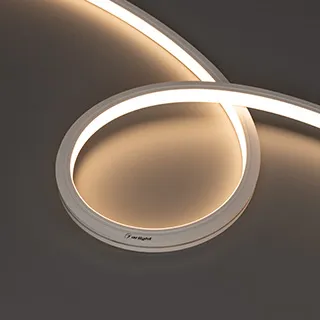 Лента герметичная MOONLIGHT-PRO-TOP-X320-13x12mm 48V Warm3000 (9.6 W/m, IP67, 30m, wire x2) (Arlight, Вывод боковой, 7 лет) - изображение товара