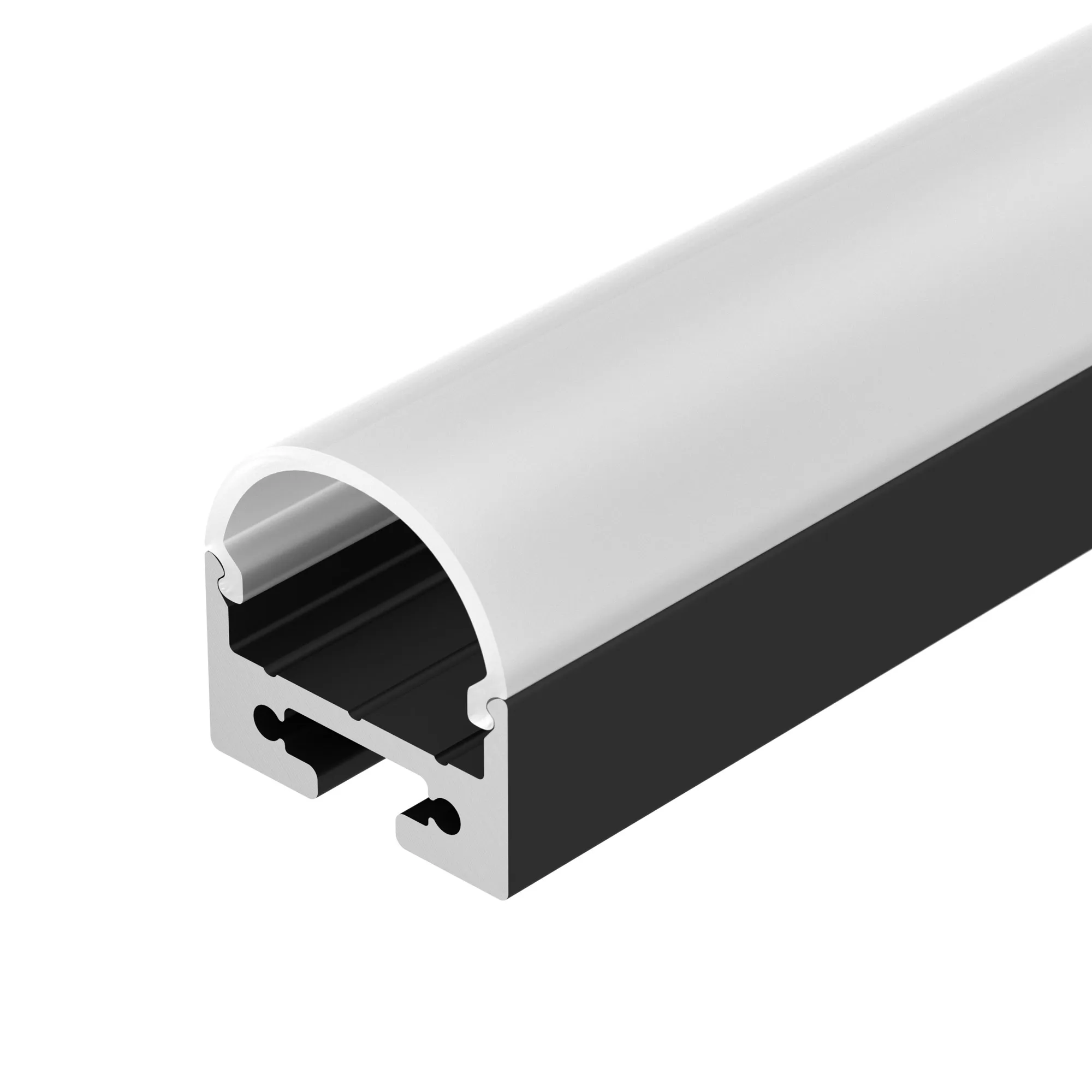 Профиль с экраном SL-LINE-2011M-2500 BLACK+OPAL ROUND (Arlight, Алюминий) - изображение товара