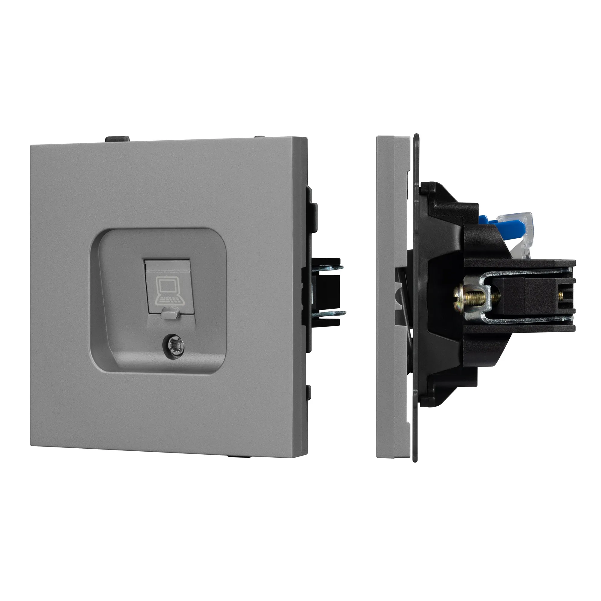 Механизм компьютерной розетки SCT-TENDO-MPC1-PL-GR (RJ-45, CAT6) (Arlight, -) - изображение товара